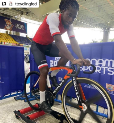 T&T cyclist Zion Pulido, who completed in the men's team sprint. Courtesy TTCF